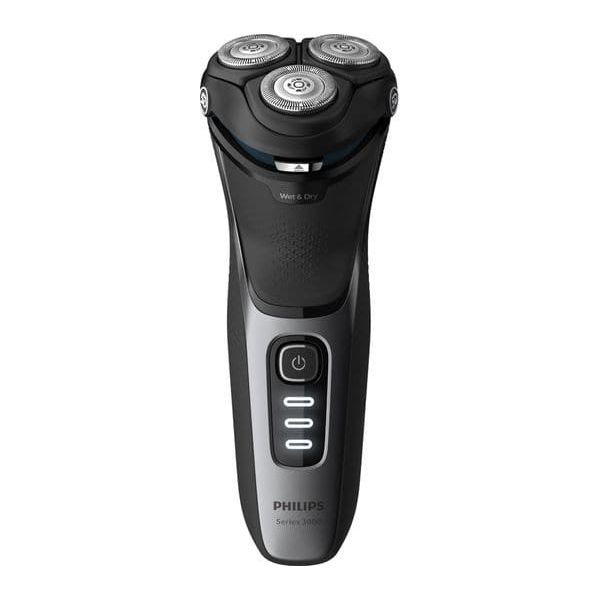 Cordless Waterproof Pivoting head With trimmer 2 year guarantee PHILIPS Series 3000 S3231/52 Wet & Dry Rotary Shaver - Black - 1